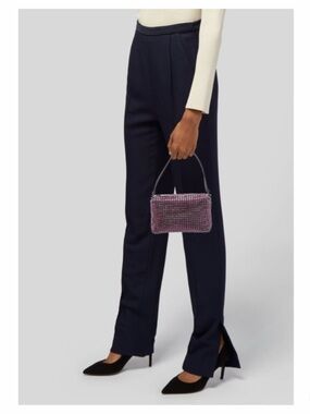 Authentic Alexander Wang Pink Crystal Heiress Pouch Bag